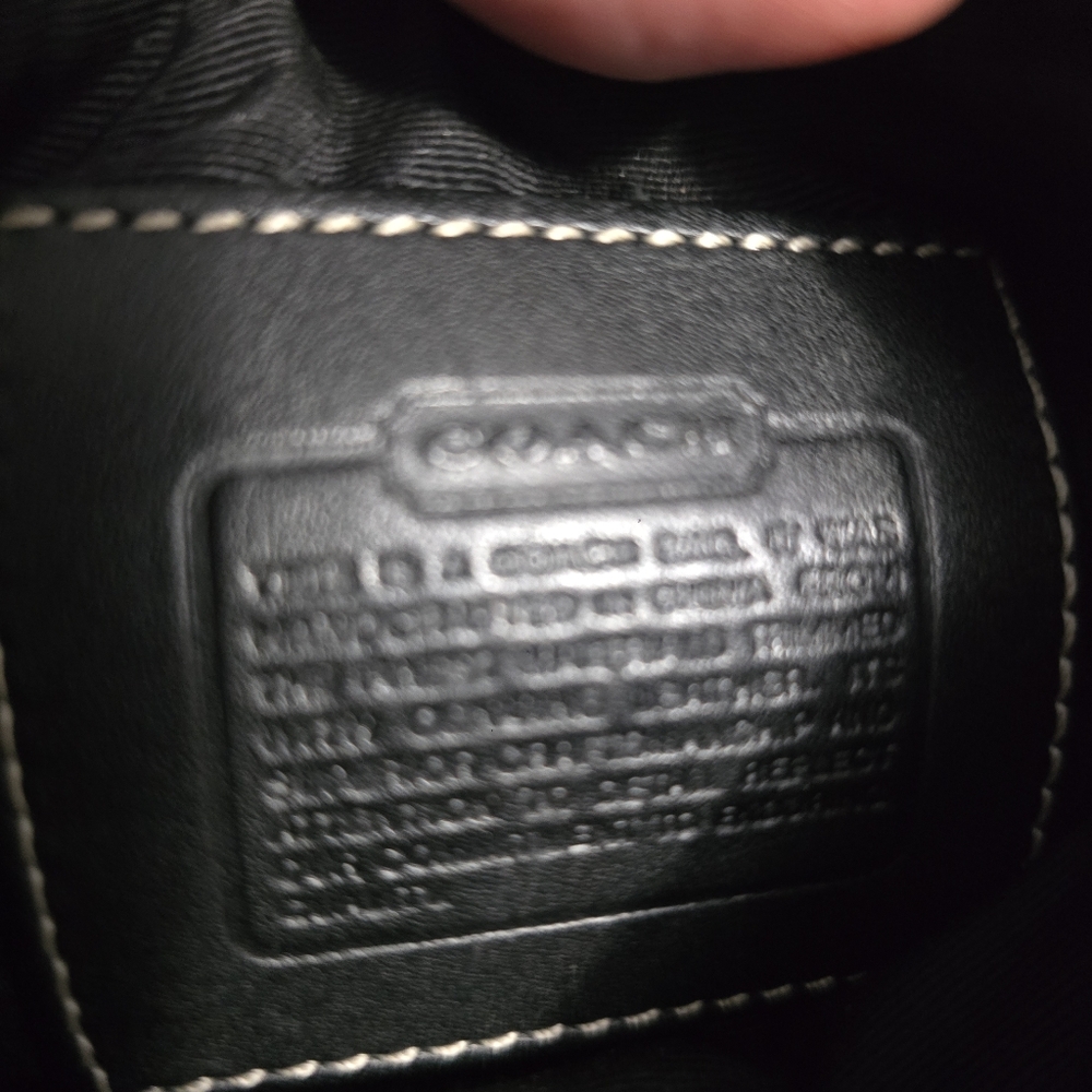 Coach Signature Canvas and Leather Black and Gray Crossbody Bag - Picture 8 of 10